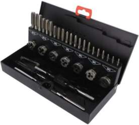 YATO Tools set: taps; metal case