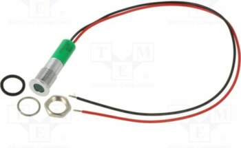 APEM Indicator: LED; flat; green; Ø8mm