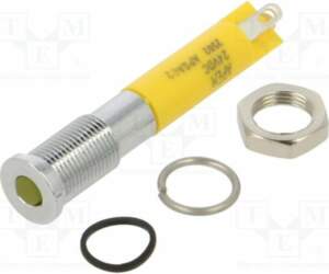 APEM Indicator: LED; flat; yellow; Ø6mm