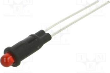 BIVAR Indicator: LED; red; 2.1VDC