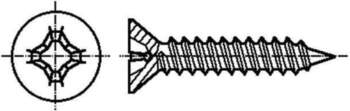 BOSSARD Screw; 3.5x19; Head: countersunk