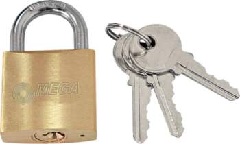 Brass Padlock 40mm Card, Mega |