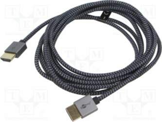 Cable; HDMI plug,both sides; PVC