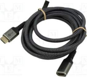 Cable; HDMI socket,HDMI plug; textile