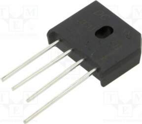DC COMPONENTS Bridge rectifier: single-phase; Urmax: