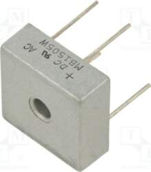 DC COMPONENTS Bridge rectifier: single-phase; Urmax: