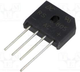 DC COMPONENTS Bridge rectifier: single-phase; Urmax: