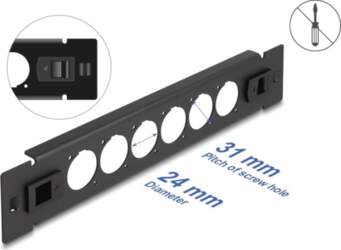 Delock 10" D-Type Patch Panel 6