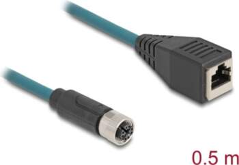 Delock M12 Adapter Cable X-coded 8