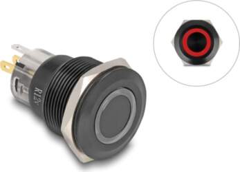 Delock Push Switch for Installation black