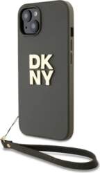 DKNY PU Leather Stack Logo Wrist
