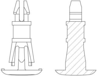 DREMEC Assembly stud; polyamide 66; L: