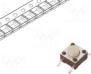 E-SWITCH Microswitch TACT; SPST-NO; Pos: 2