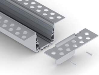 End cap for plaster board profile