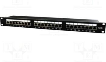 GEMBIRD Patch panel; Cablexpert; RACK; black