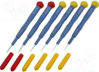 GOLDTOOL Screwdriver: precision-set; Material: ceramics; plastic
