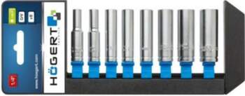 HÖGERT TECHNIK Socket: 6-angles-set; 1/4"; long