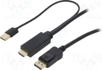 LOGILINK Cable; DisplayPort plug,HDMI plug