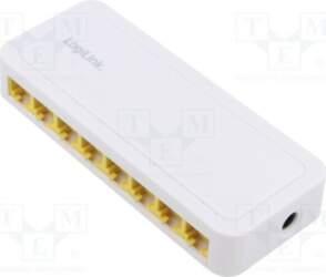 LOGILINK Switch Ethernet; DC socket,RJ45