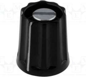 MENTOR Knob; with pointer; plastic; Øshaft: