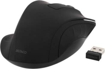 Mouse DELTACO, wireless, 1200 dpi, black