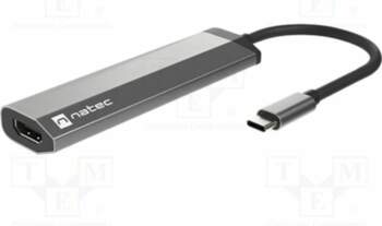 NATEC Hub USB; HDMI socket,USB