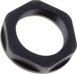 Nut; M20; polyamide; 26mm; black; Thread: