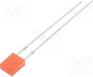 OPTOSUPPLY LED; red; rectangular; 2x4x5mm; 100÷150mcd