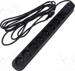 PLASTROL Plug socket strip: protective; Sockets: