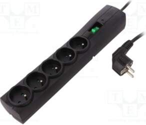 Plug socket strip: protective; Sockets: 5
