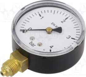 PNEUMAT Manometer; 0÷4bar; bottom connection; Thread: