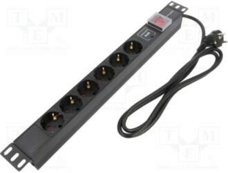 QOLTEC Plug socket strip: protective; Sockets: