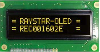 RAYSTAR OPTRONICS Display: OLED; alphanumeric; 16x2