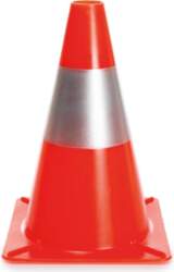 Red/silver reflective cone - 30 cm