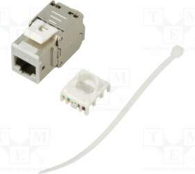 RJ45 module; Keystone; RJ45 socket; silver