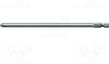 Screwdriver bit; Phillips; PH3; 1/4"; Overall
