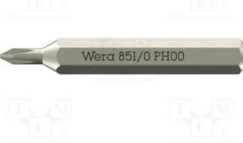 Screwdriver bit; Phillips Recess®; PH00; 851/0