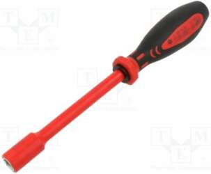 Screwdriver: insulated; 6-angles socket; HEX 10mm