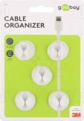Set of clips; white; Cable P-clips