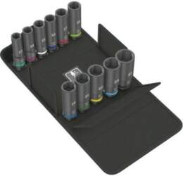 Socket: 6-angles-set; socket spanner,impact; 1/2"