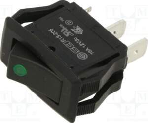 SWITCH COMPONENTS ROCKER; SPST; Pos: 2