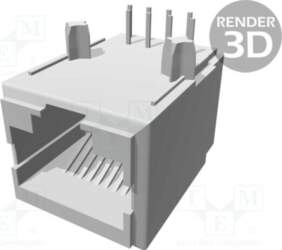 TE CONNECTIVITY Connector: RJ45; socket; PIN: