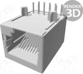 TE CONNECTIVITY Connector: RJ50; socket; PIN: