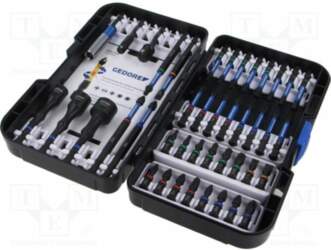Tools set: screwdriver bits; Kit: screwdriver