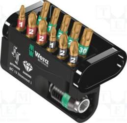 Tools set: screwdriver bits; plastic box