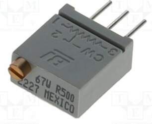 TT ELECTRONICS Potentiometer: mounting; 500Ω; multiturn