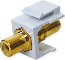 Value RCA Keystone Coupler, Plastic, yellow