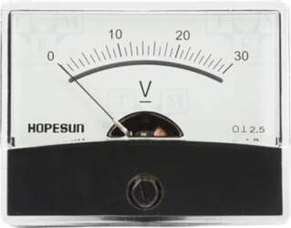 VELLEMAN Voltmeter; on panel; 0÷30V; Class: