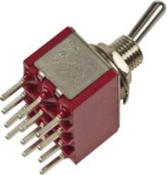 VERTICAL TOGGLE SWITCH 4PDT ON-ON -