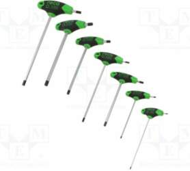 Wrench: hex key-set; Features: bi-component plastic